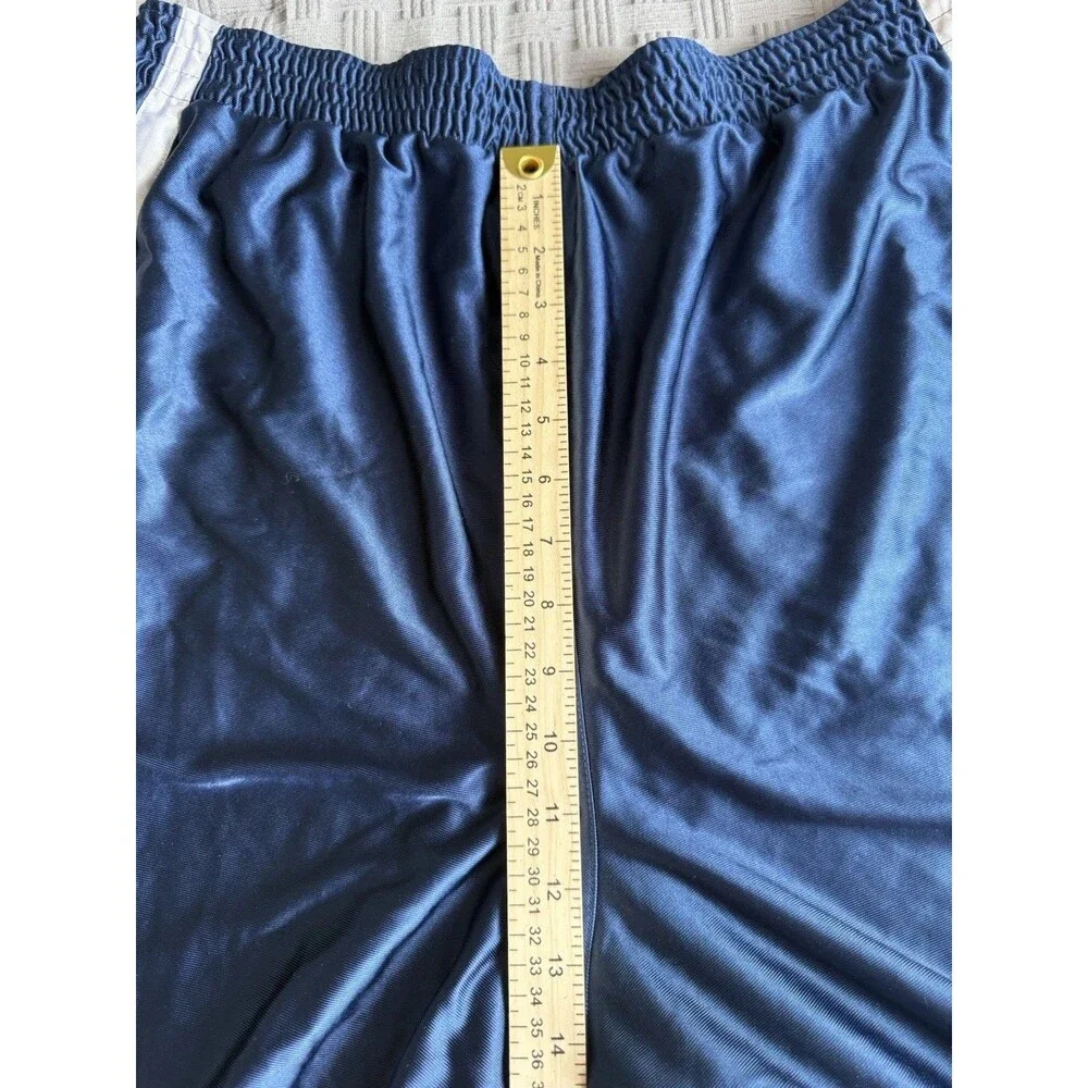 Vtg Nike Dazzle Satin Basketball Shorts Mens XL Navy Blue White Shiny Baggy Y2K